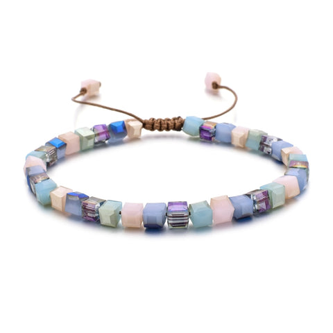 New Fashion Style Woman Bracelet Wristband Glass Crystal Bracelets Gifts Jewelry Accessories Handmade Wristlet Trinket