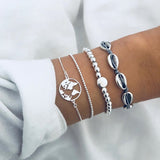 Multiple Styles Beads Bracelet Set For Women Bohemian Marble Stone Handmade Tassel Rope Chain Bracelets Party Jewelry