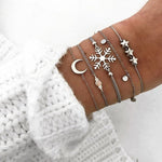 Multiple Styles Beads Bracelet Set For Women Bohemian Marble Stone Handmade Tassel Rope Chain Bracelets Party Jewelry