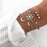 Multiple Styles Beads Bracelet Set For Women Bohemian Marble Stone Handmade Tassel Rope Chain Bracelets Party Jewelry