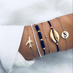 Multiple Styles Beads Bracelet Set For Women Bohemian Marble Stone Handmade Tassel Rope Chain Bracelets Party Jewelry