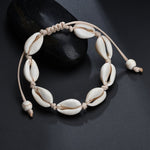 Hot Sale Handmade Natural Seashell Hand Knit Bracelet Shells Bracelets Women Accessories Beaded Strand Bracelet