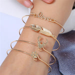 Multiple Styles Beads Bracelet Set For Women Bohemian Marble Stone Handmade Tassel Rope Chain Bracelets Party Jewelry
