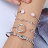 Multiple Styles Beads Bracelet Set For Women Bohemian Marble Stone Handmade Tassel Rope Chain Bracelets Party Jewelry