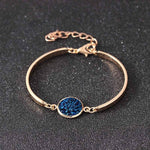 Bracelet Exquisite Fashion Nature Stone Big Druzy Stone Adjustable Golden 1PC Silver Handmade Paillette Valentines Gift