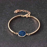 Bracelet Exquisite Fashion Nature Stone Big Druzy Stone Adjustable Golden 1PC Silver Handmade Paillette Valentines Gift