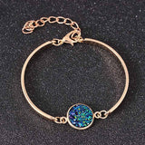 Bracelet Exquisite Fashion Nature Stone Big Druzy Stone Adjustable Golden 1PC Silver Handmade Paillette Valentines Gift