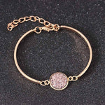 Bracelet Exquisite Fashion Nature Stone Big Druzy Stone Adjustable Golden 1PC Silver Handmade Paillette Valentines Gift