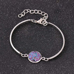 Bracelet Exquisite Fashion Nature Stone Big Druzy Stone Adjustable Golden 1PC Silver Handmade Paillette Valentines Gift