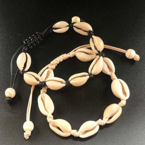 Hot Sale Handmade Natural Seashell Hand Knit Bracelet Shells Bracelets Women Accessories Beaded Strand Bracelet